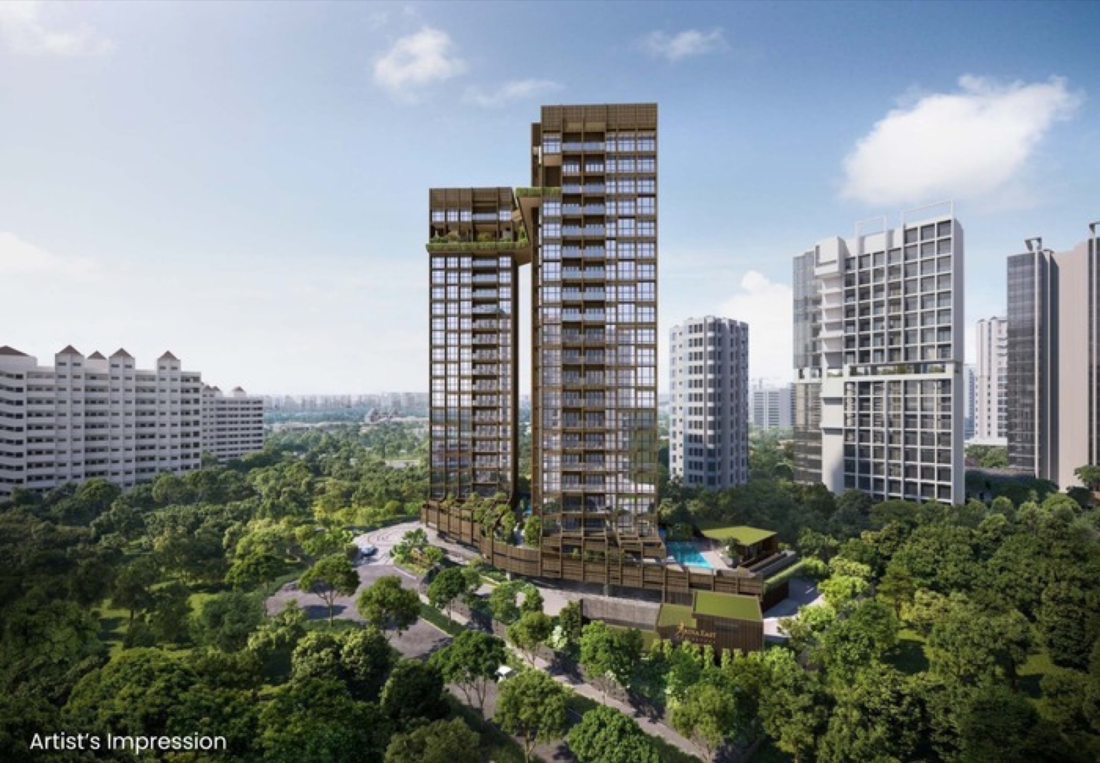 Arina East Residences exterior rendering