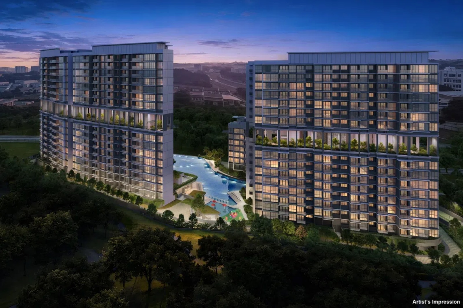 Lentor Gardens Residences exterior rendering