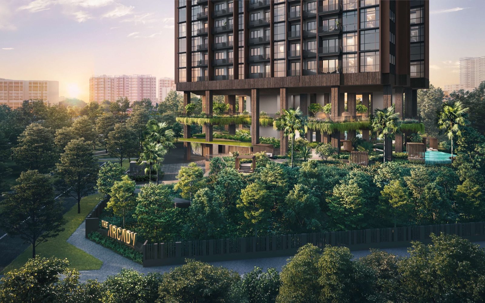 The Arcady at Boon Keng exterior rendering