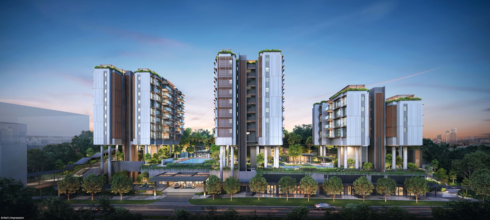 The Hill @ One-North exterior rendering