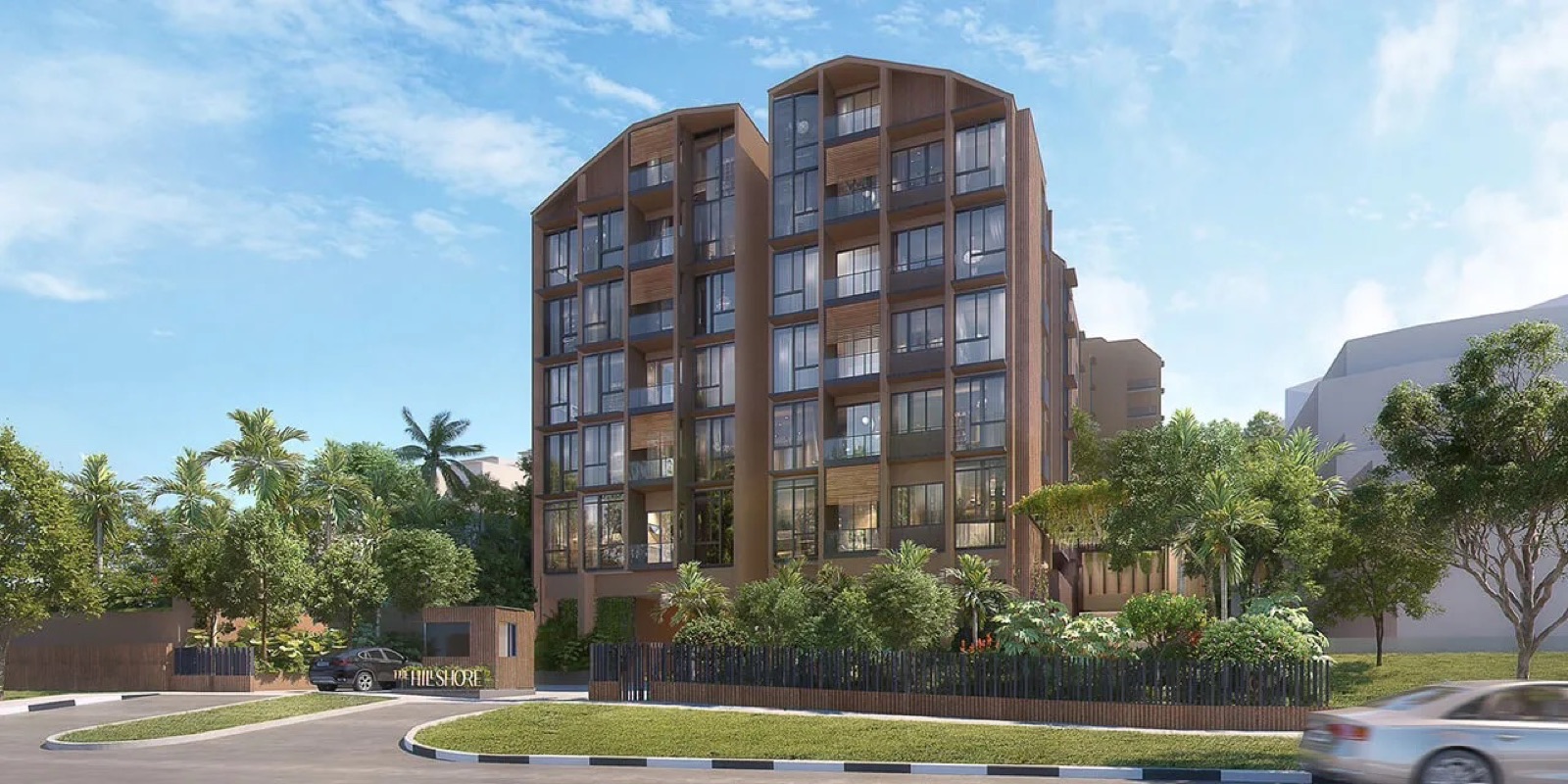 The Hillshore exterior rendering