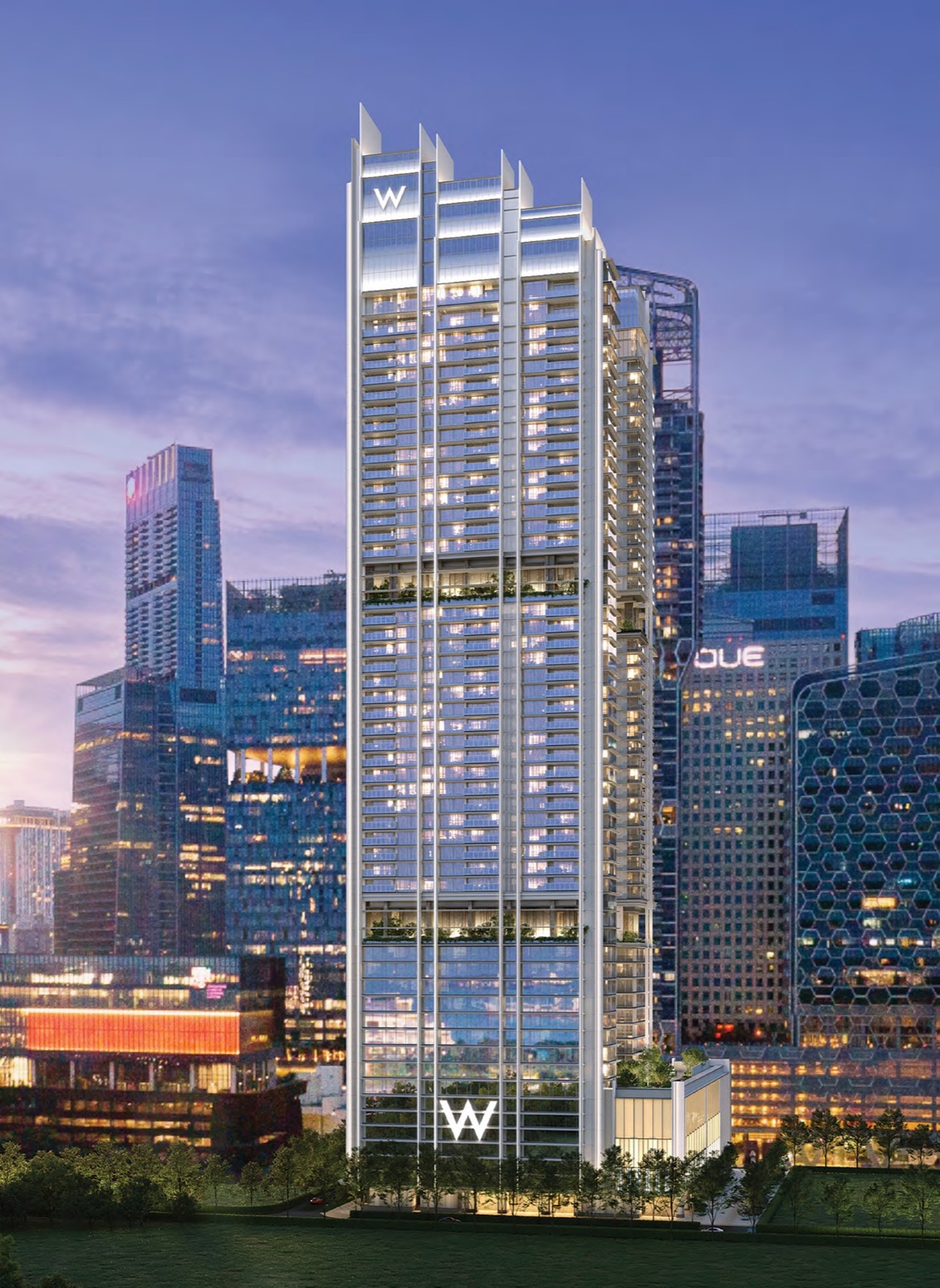 W Residences Marina View – Singapore exterior rendering